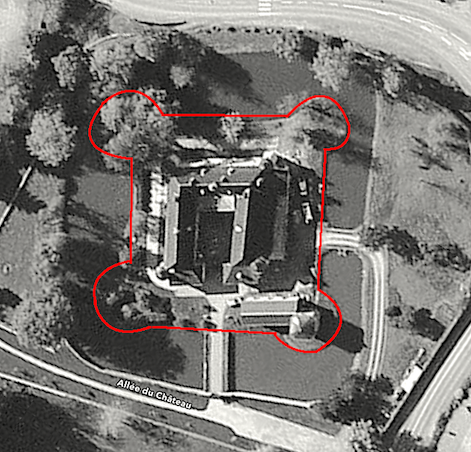 Vue satellite du château